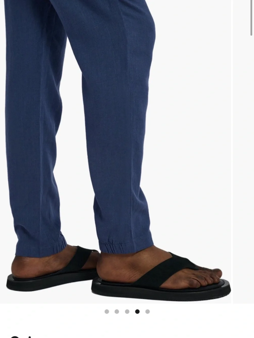 Onia men’s button front elastic linen pant